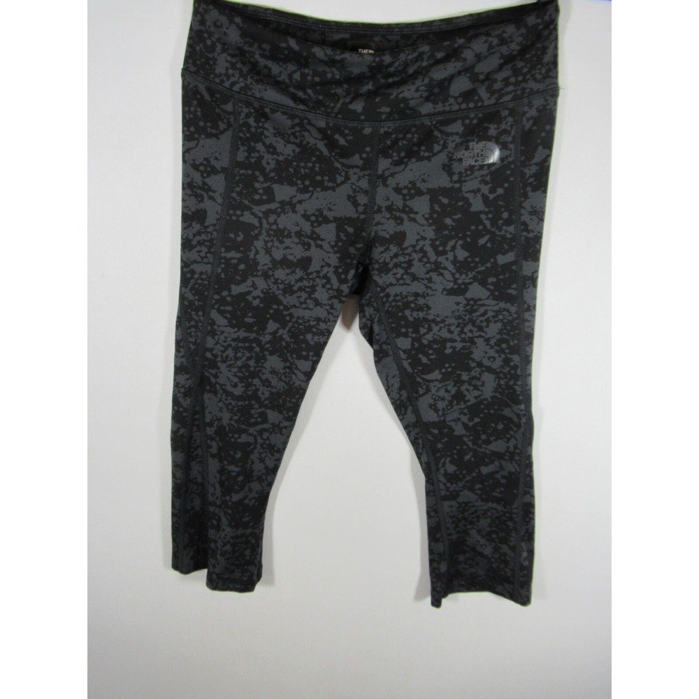The North Face Cropped Leggings Women Small Black/Gray 18" Inseam Capri